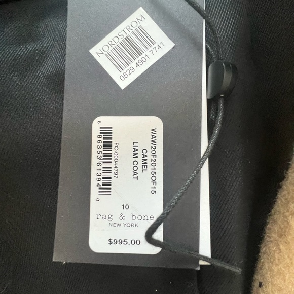 RAG & BONE CAMEL LIAM COAT ( BRAND NEW, NEVER WORN) STILL HAVE TAG - Picture 7 of 7